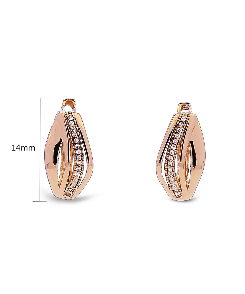 Zelta auskari ar cirkonijiem - Goldinga