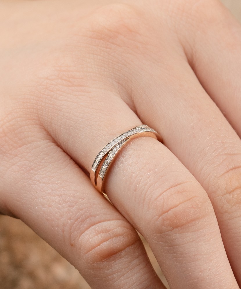 Zelta gredzens ar dimantiem - Goldinga