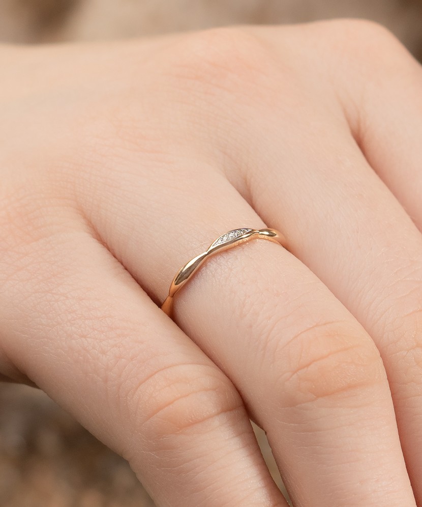 Zelta gredzens ar dimantiem - Goldinga