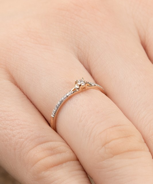 Zelta gredzens ar dimantiem - Goldinga