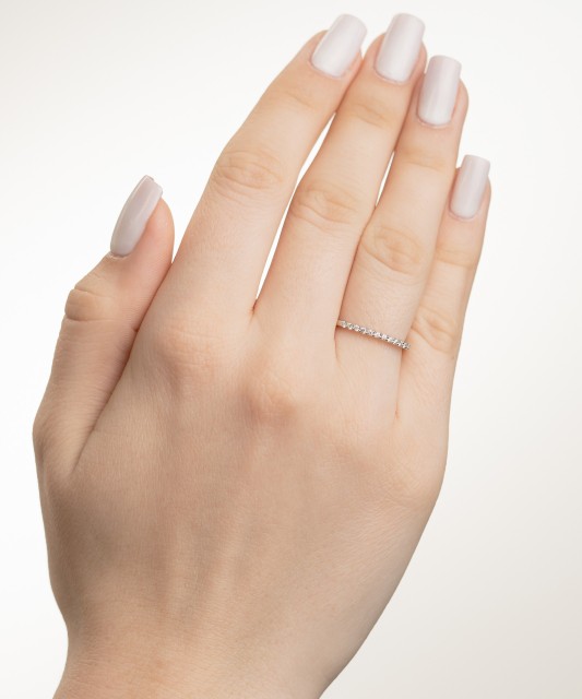 Baltā zelta gredzens ar briljantiem - Goldinga