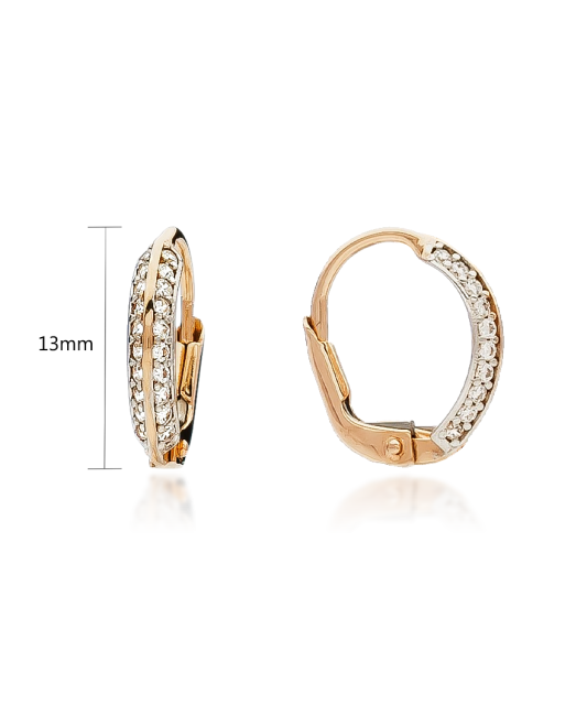 Zelta auskari ar cirkonijiem - Goldinga