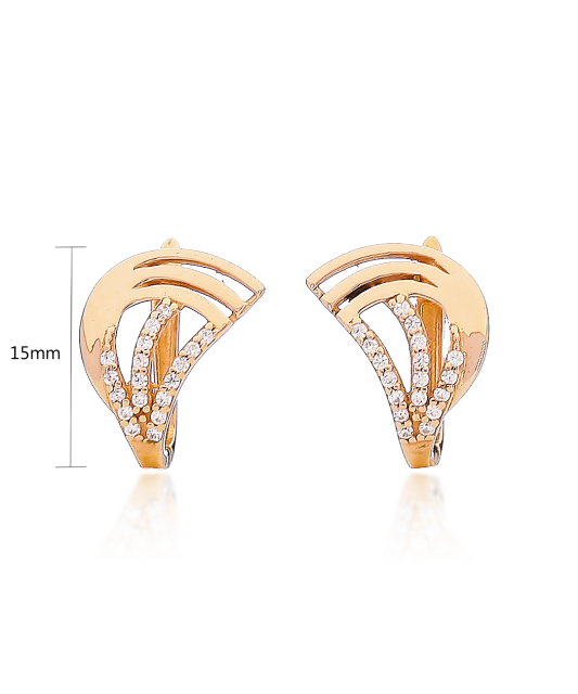 Zelta auskari ar cirkonijiem - Goldinga