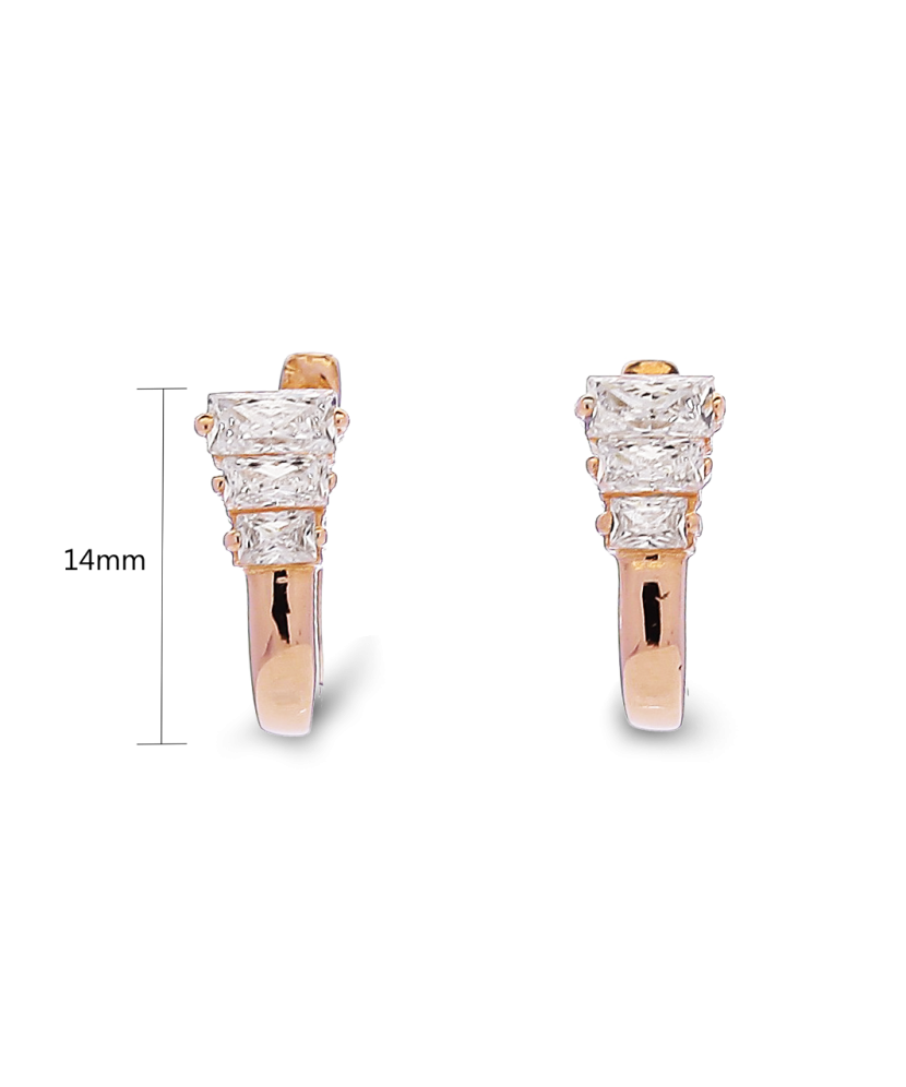 Zelta auskari ar cirkonijiem - Goldinga