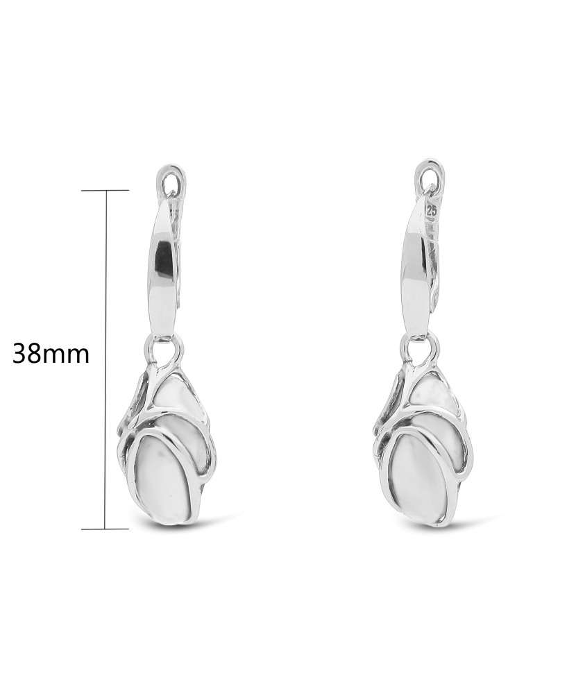 Sudraba auskari ar kaķa acs akmeni - Goldinga