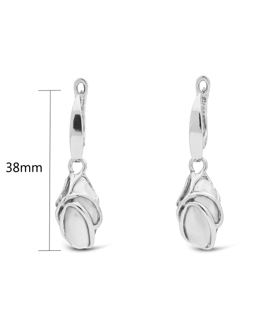 Sudraba auskari ar kaķa acs akmeni - Goldinga