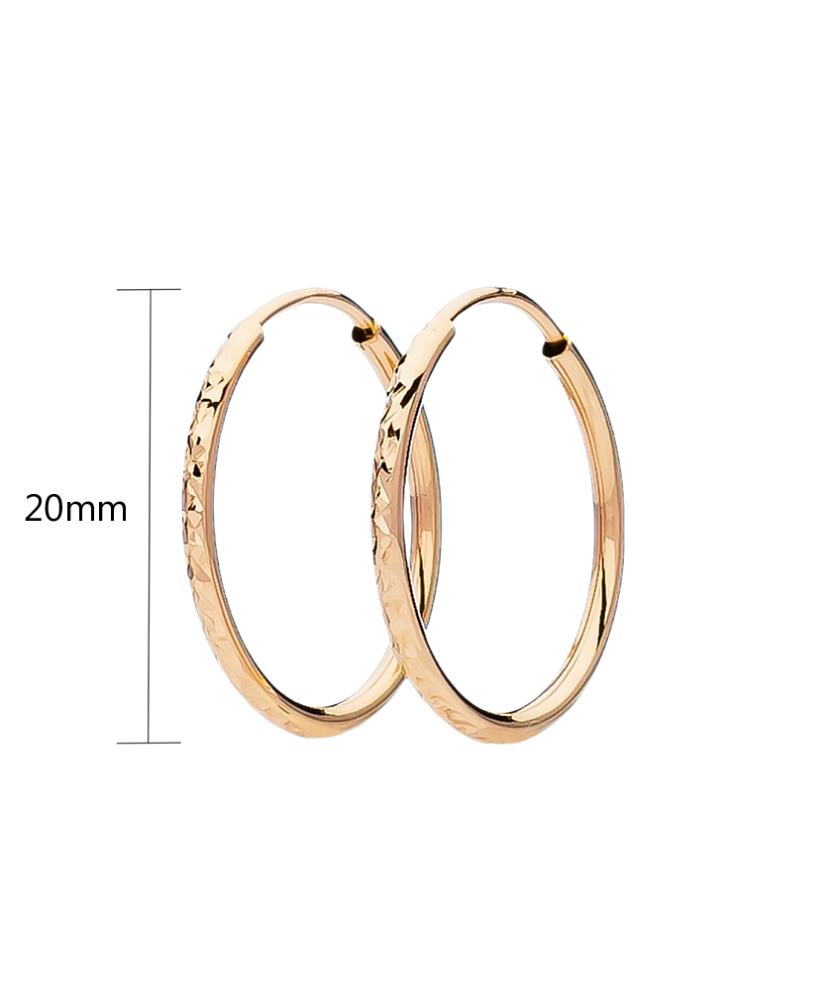 Zelta auskaru komplekti 20mm - Goldinga