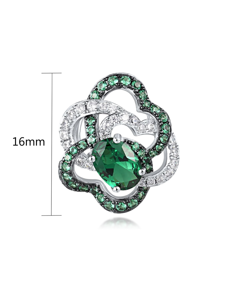 Подвеска из серебра со шпинелями и фианитами