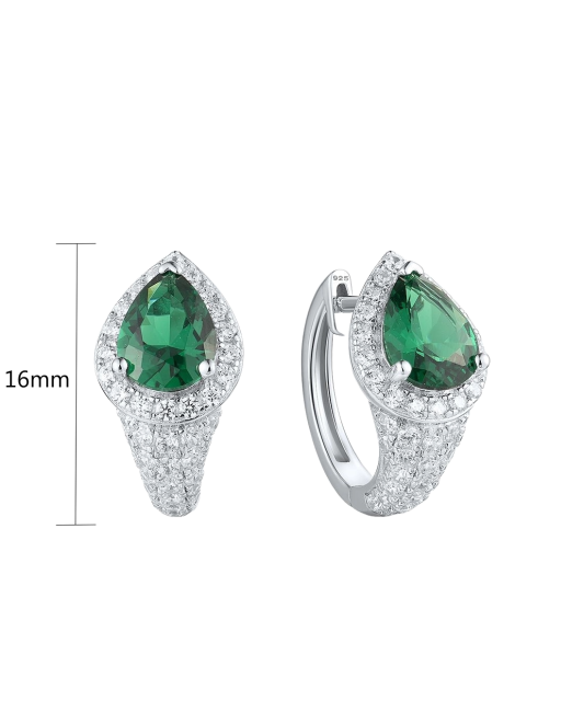 Серьги из серебра с цирконами