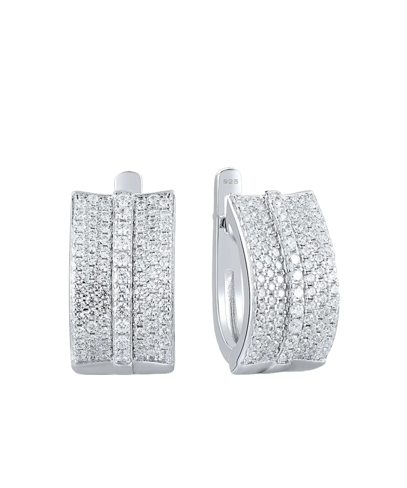 Sudraba auskari ar cirkonijiem - Goldinga