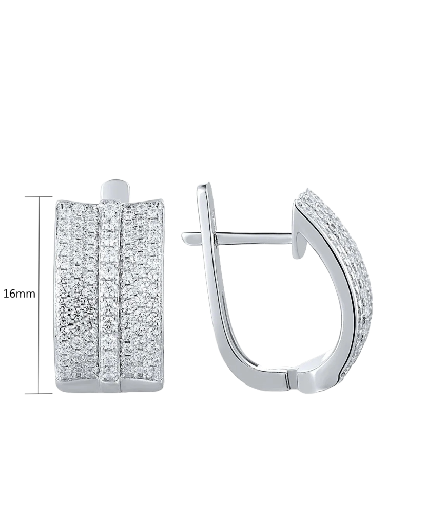 Sudraba auskari ar cirkonijiem - Goldinga