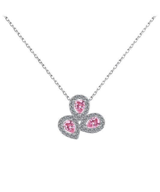 Серебряная цепочка с подвеской из циркона