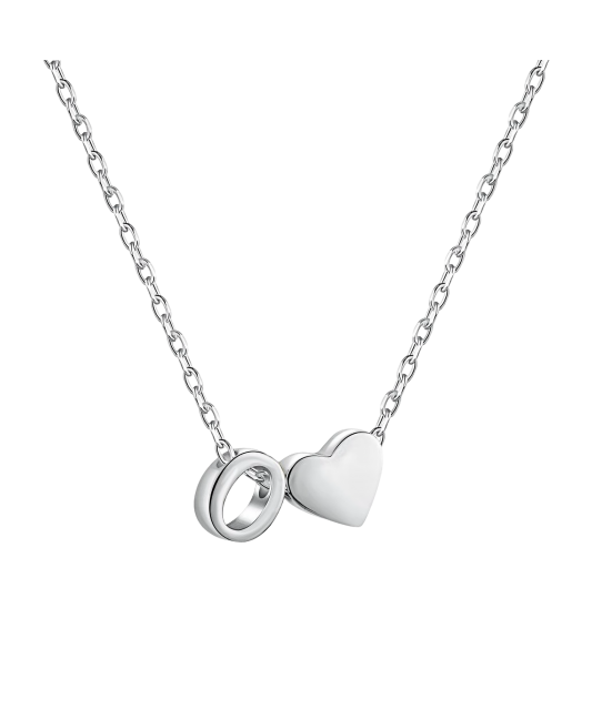 Серебряная цепочка с подвеской в виде буквы O