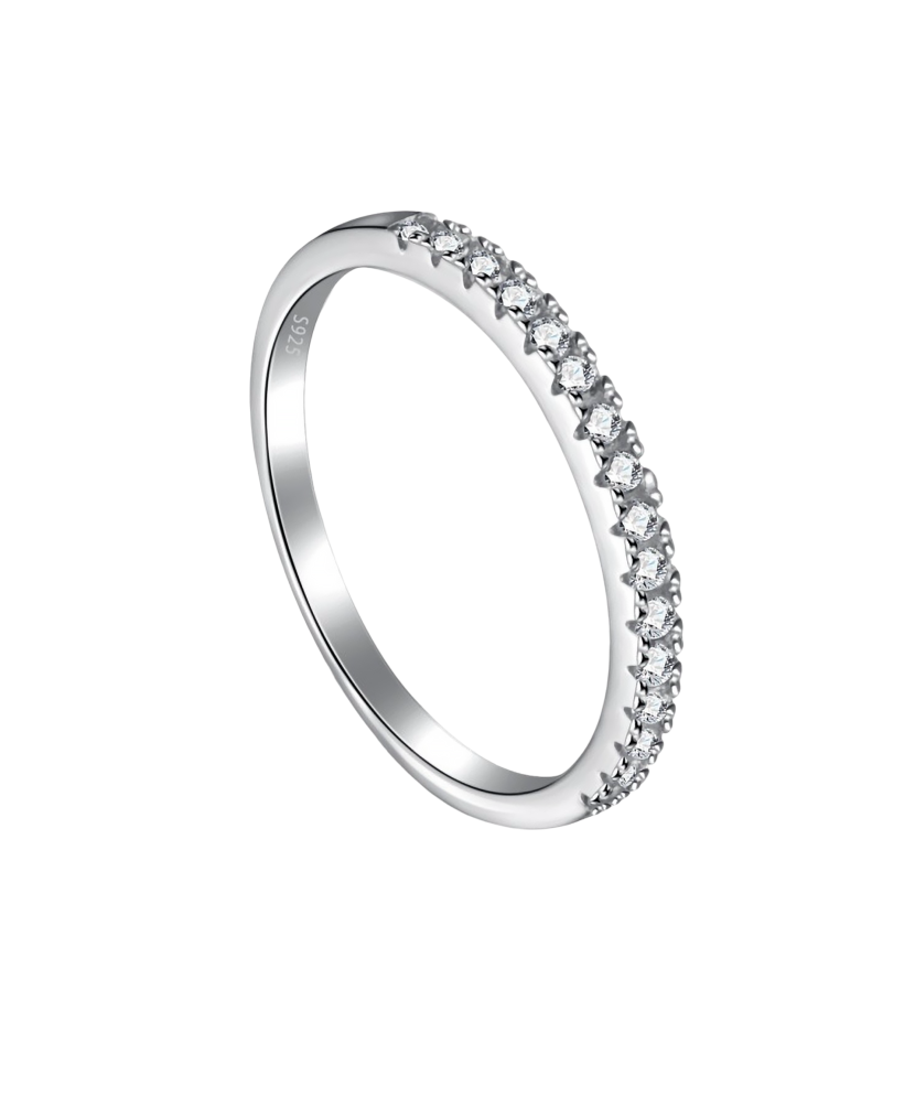 Серебряное кольцо с цирконами