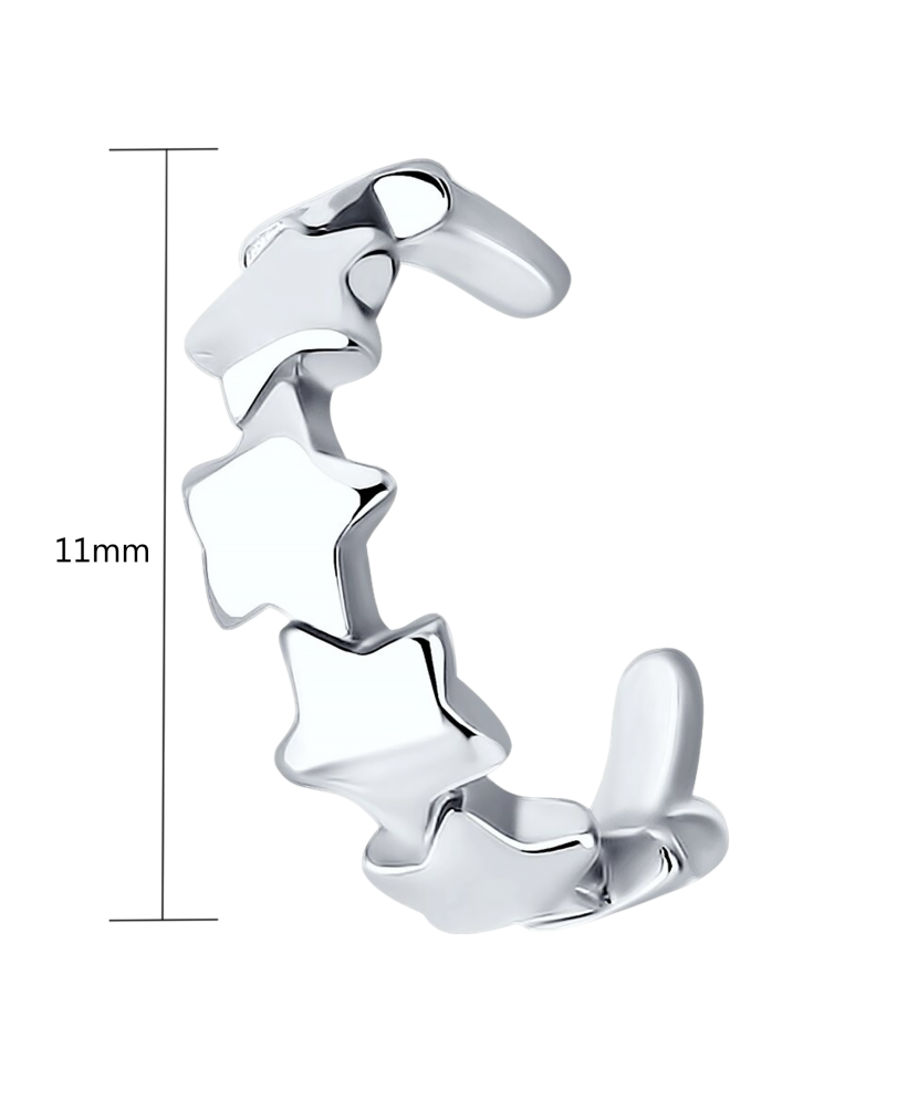 Серебряная серьга