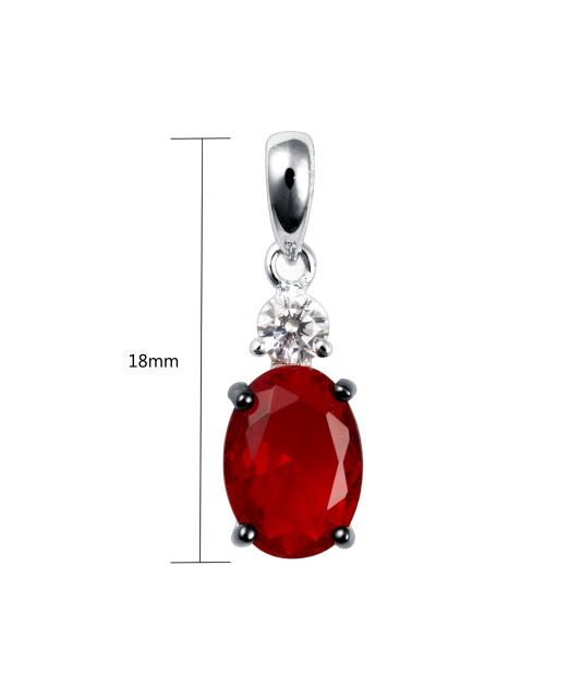 Серебряный подвеска с цирконами