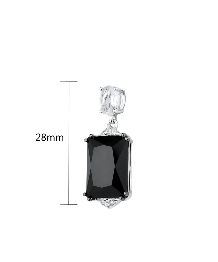 Серебряный подвеска с цирконами