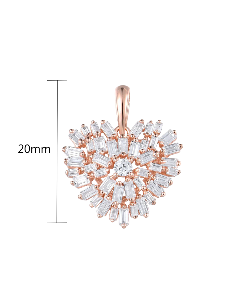 Apzeltīts sudraba kulons ar cirkonu - Goldinga