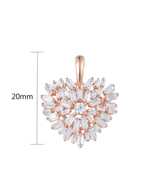 Позолоченный серебряный кулон с цирконом