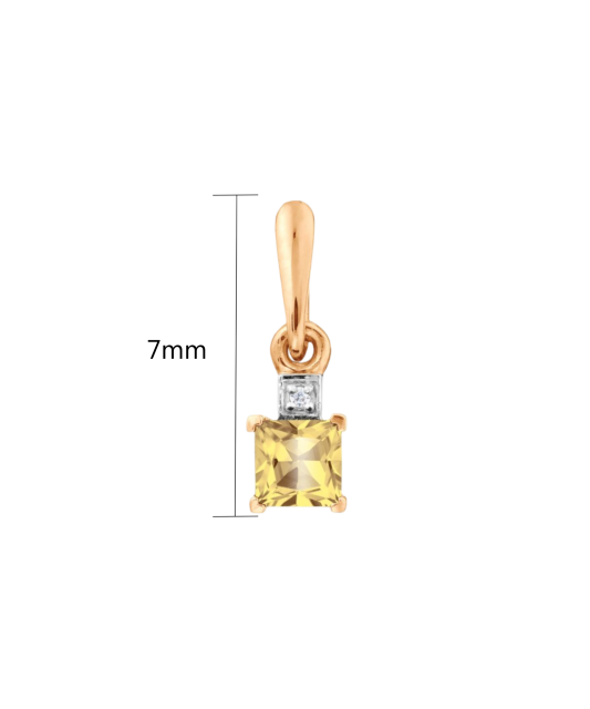 Zelta piekariņš ar citrīnu un cirkonijiem - Goldinga