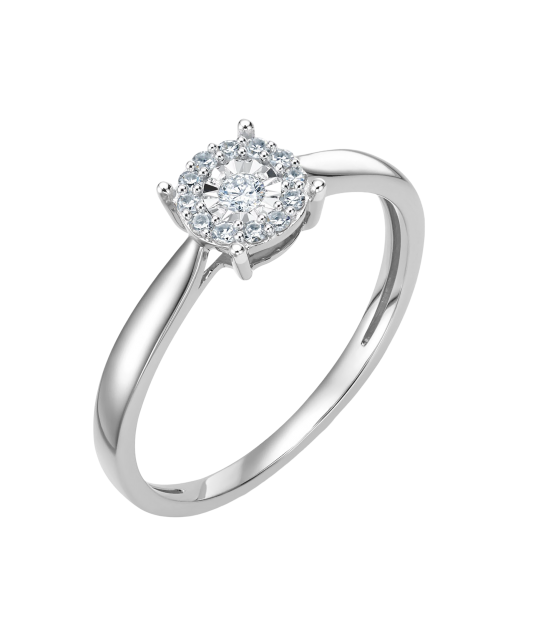 Baltā zelta gredzens ar dimantiem - Goldinga