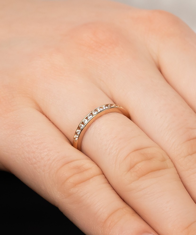 Zelta gredzens ar cirkonijiem - Goldinga