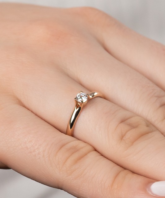 Zelta gredzens ar cirkoniju - Goldinga