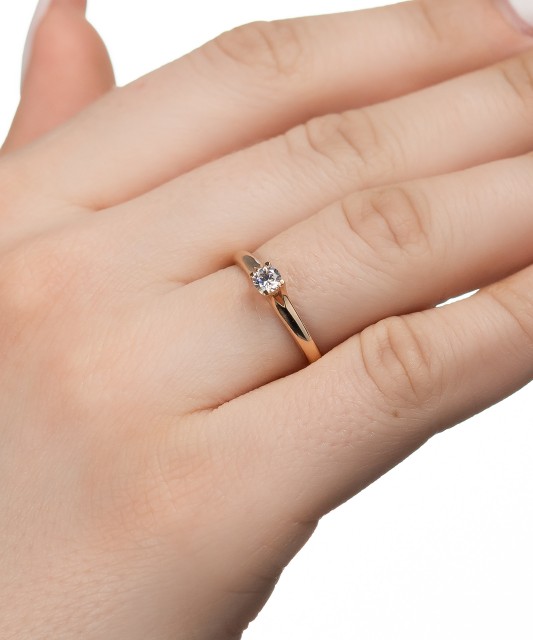 Zelta gredzens ar cirkoniju - Goldinga