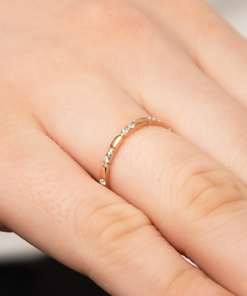 Zelta gredzens ar cirkonijiem - Goldinga