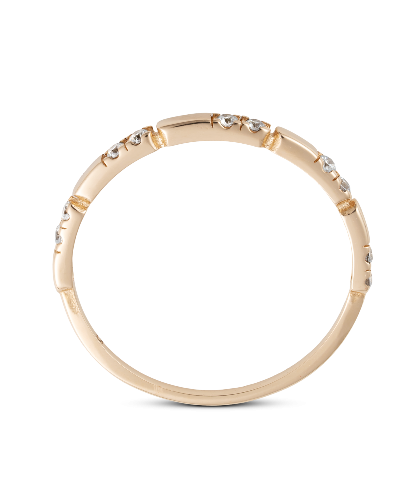 Zelta gredzens ar cirkonijiem - Goldinga