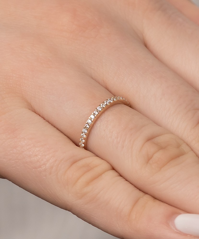 Zelta gredzens ar cirkonijiem - Goldinga