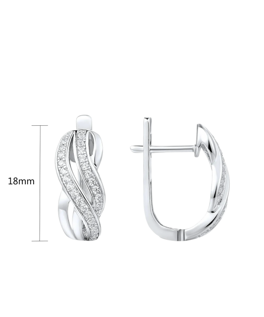 Sudraba Auskari Ar Cirkonijiem - Goldinga