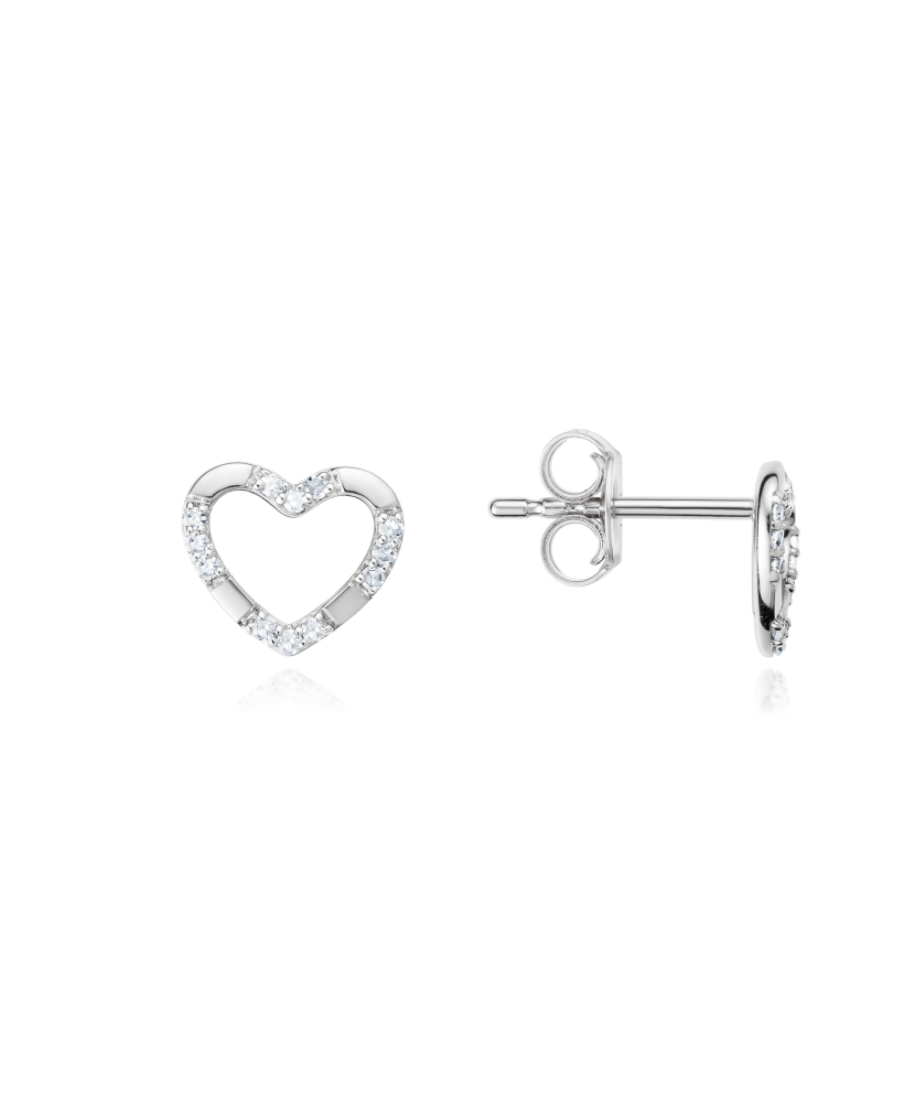 Серьги из белого золота с бриллиантами