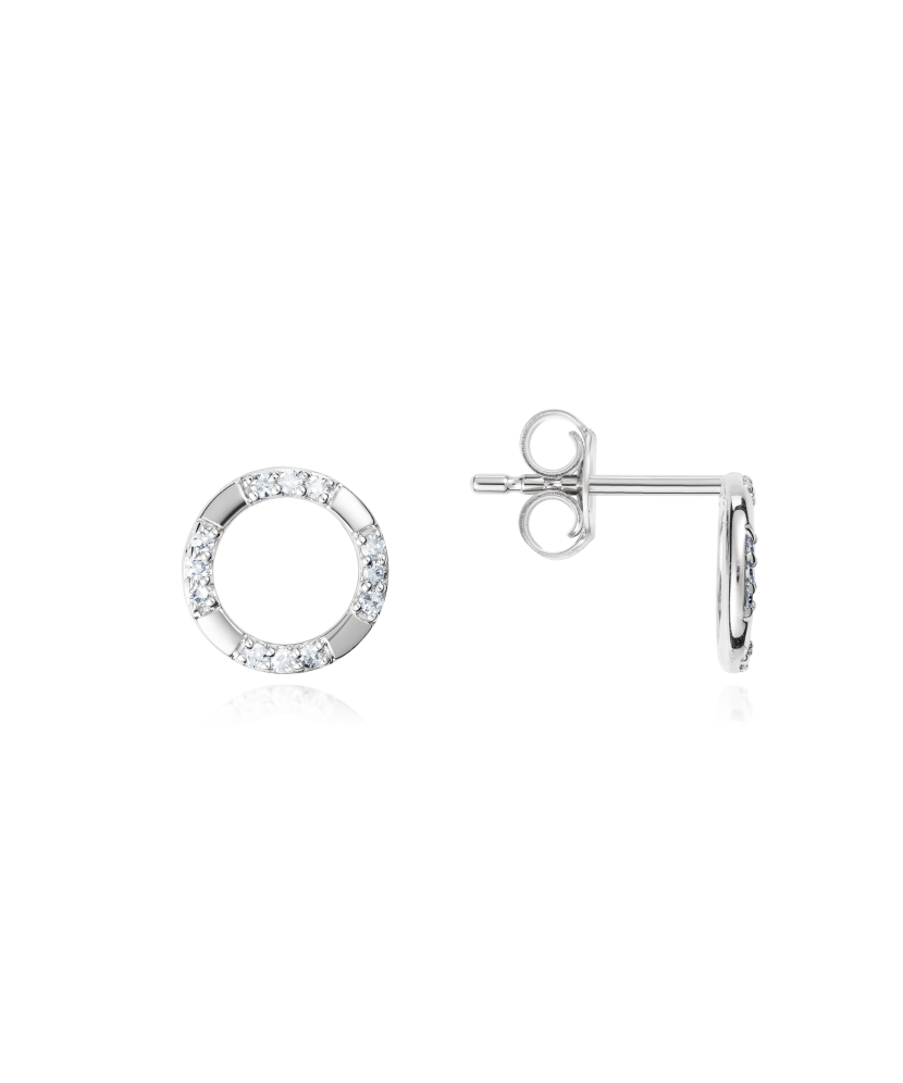 Серьги из белого золота с бриллиантами