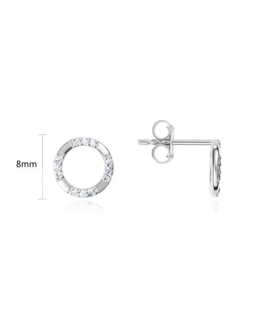 Серьги из белого золота с бриллиантами