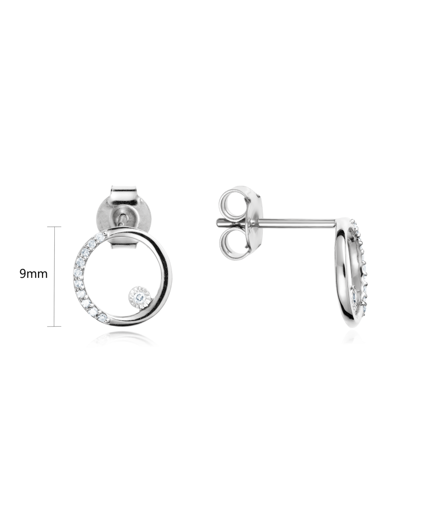 Серьги из белого золота с бриллиантами