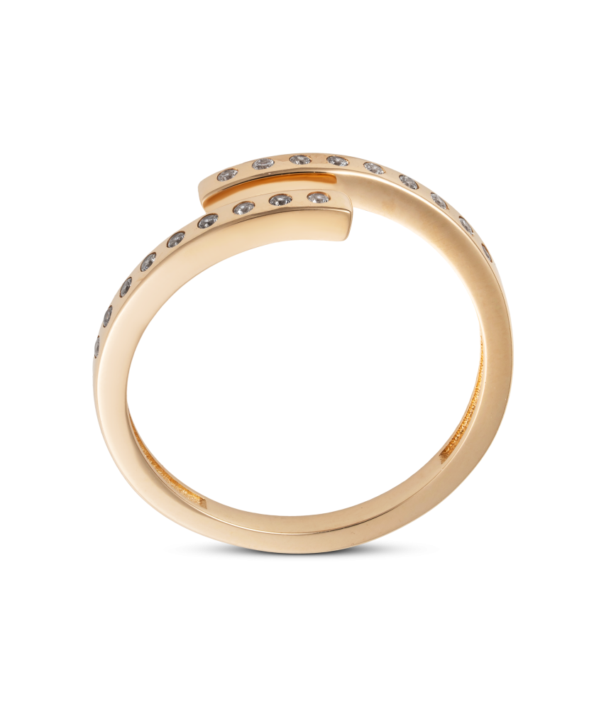 Zelta gredzens ar cirkonijiem - Goldinga