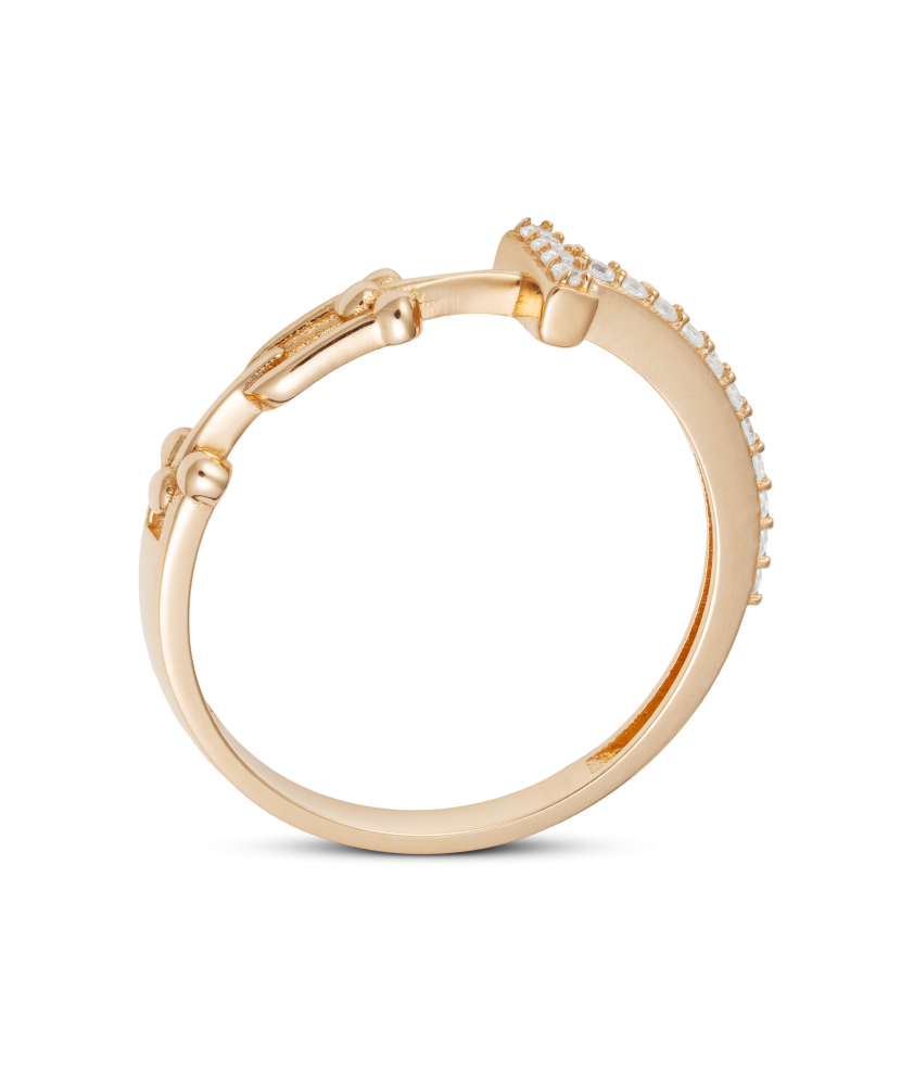 Zelta gredzens ar cirkonijiem