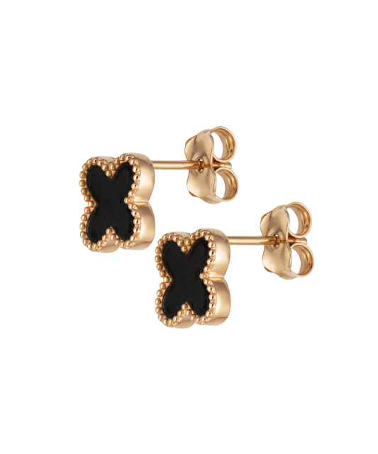 Zelta auskari ar oniksiem