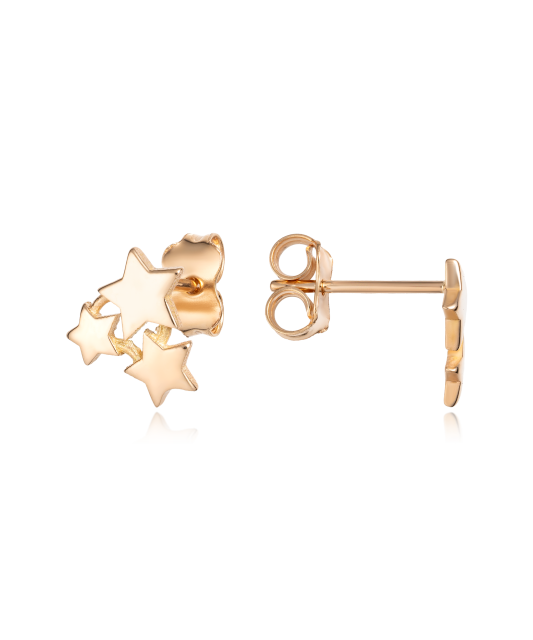 Золотые серьги "Звёздочки"