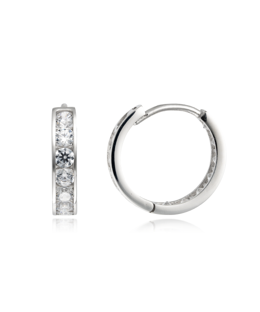 Baltā zelta auskari ar cirkonijiem - Goldinga