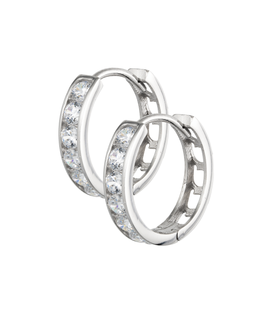 Baltā zelta auskari ar cirkonijiem - Goldinga