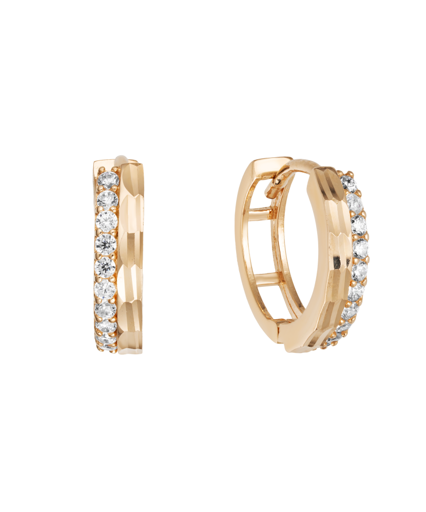 Zelta auskari ar cirkonijiem