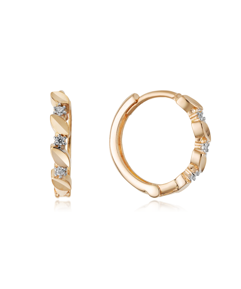 Zelta auskari ar cirkonijiem