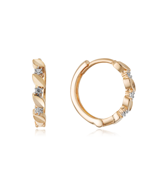 Zelta auskari ar cirkonijiem