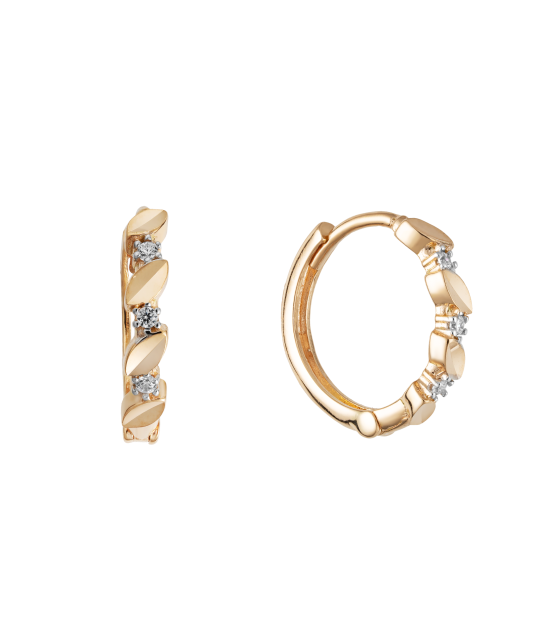 Zelta auskari ar cirkonijiem