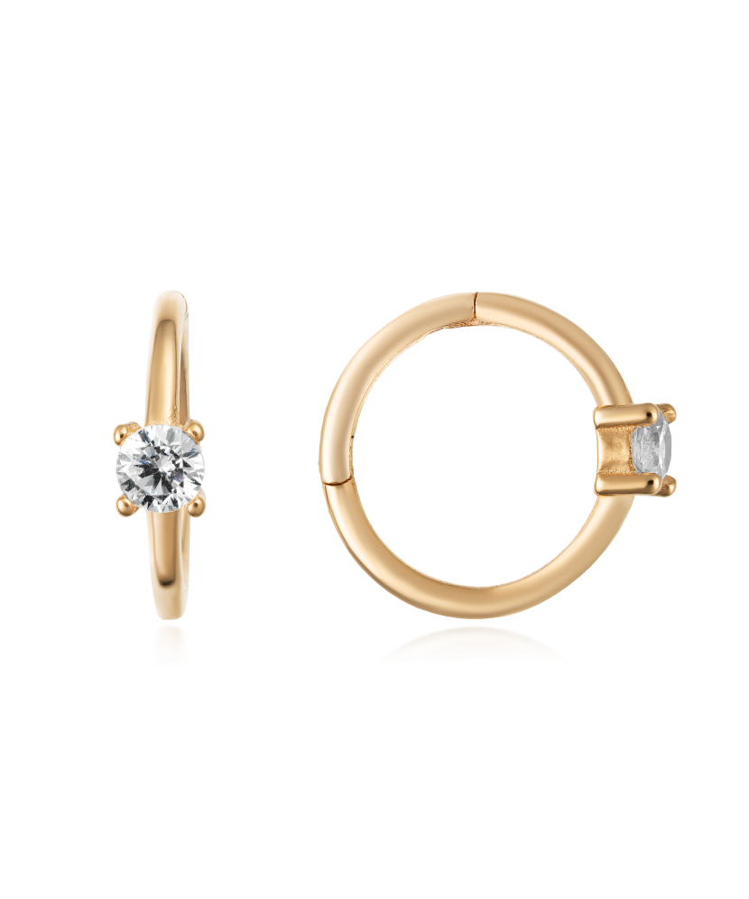 Zelta auskari ar cirkonijiem