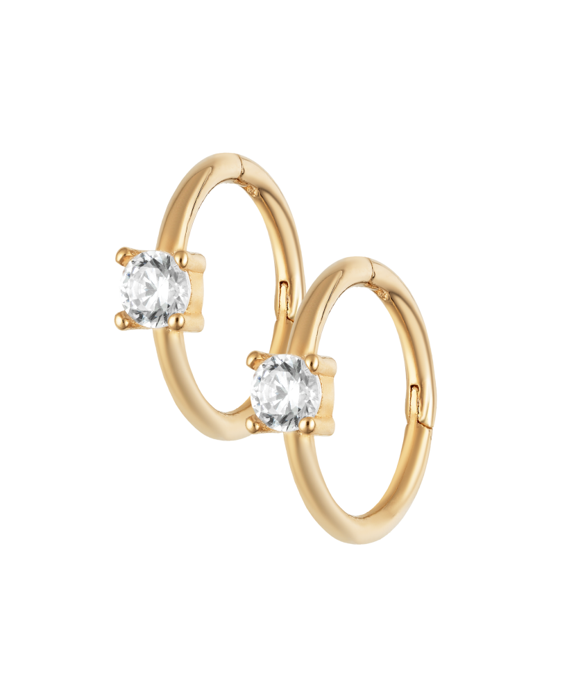 Zelta auskari ar cirkonijiem