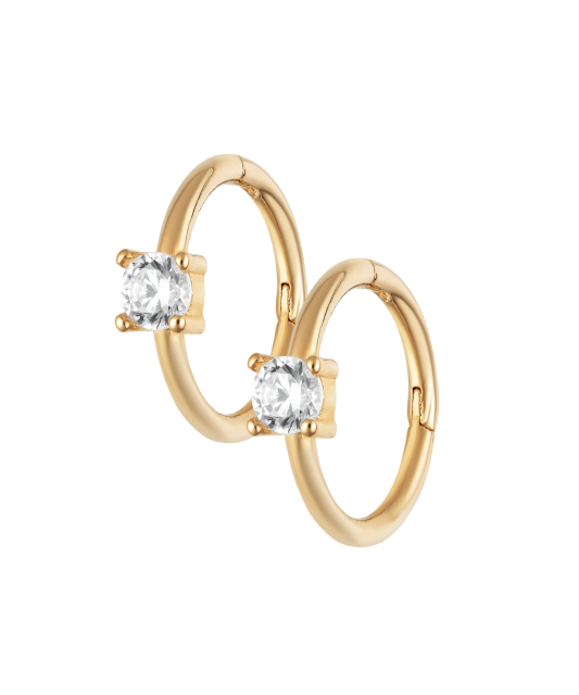 Zelta auskari ar cirkonijiem