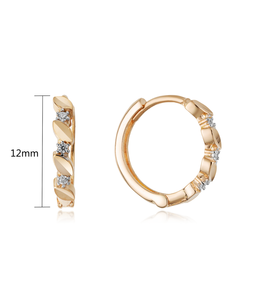 Золотые серьги с цирконами